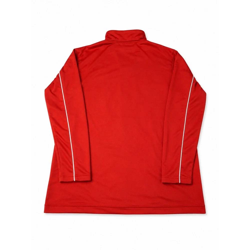 Nike Vintage Red Full Zip Track Jacket with White Piping Size Small